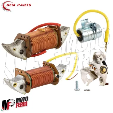 Kit Contatti Piaggio Si Ciao Bravo Punte Condensatore Bobina Alimentazione Luce