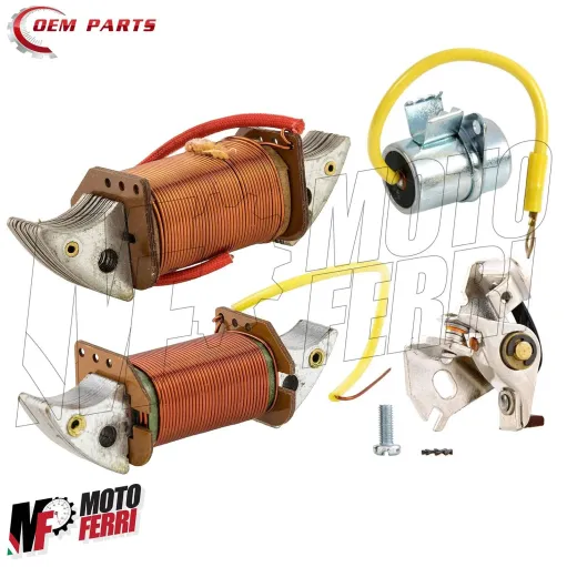 Kit Contatti Piaggio Si Ciao Bravo Punte Condensatore Bobina Alimentazione Luce