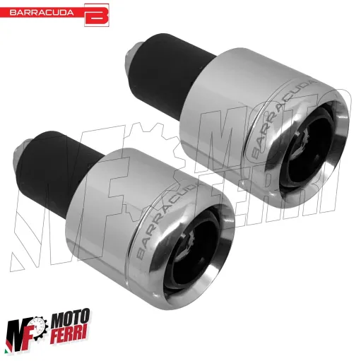 MF1363 Stabilizzatori Manubrio Barracuda Antivibranti Silver Universale Moto