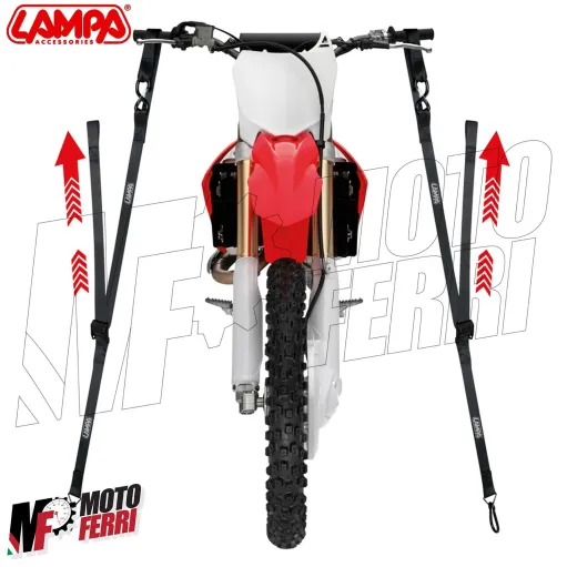 MF4469 Cinghie per Carrello Trasporto Fissaggio Ancoraggio Ferma Moto Cross