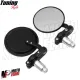MF3249 Specchietti Moto Manubrio BarEnd Retrovisori Cafe Racer Regolabili Neri