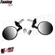 MF3249 Specchietti Moto Manubrio BarEnd Retrovisori Cafe Racer Regolabili Neri