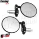 MF3249 Specchietti Moto Manubrio BarEnd Retrovisori Cafe Racer Regolabili Neri