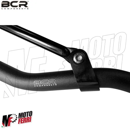 MF4491 Manubrio BCR Alluminio Nero Opaco con Traversino 22 mm Universale Cross