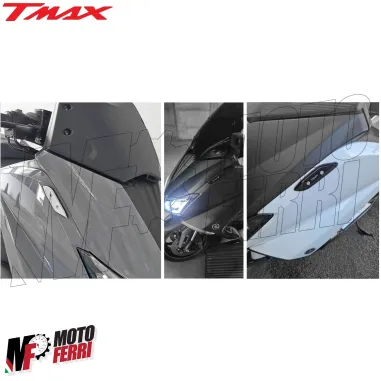 MF2589 Tappi Coperchi Specchietti Nero CNC Yamaha TMax 530 560 da 2012 a 2021