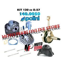 KIT MODIFICA CILINDRO 130 POLINI + ALBERO MOTORE VESPA 50 SPECIAL ET3 PRIMAVERA