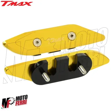 MF2589 Tappi Coperchi Specchietti Oro CNC Yamaha TMax 530 560 dal 2012 al 2021