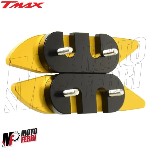 MF2589 Tappi Coperchi Specchietti Oro CNC Yamaha TMax 530 560 dal 2012 al 2021