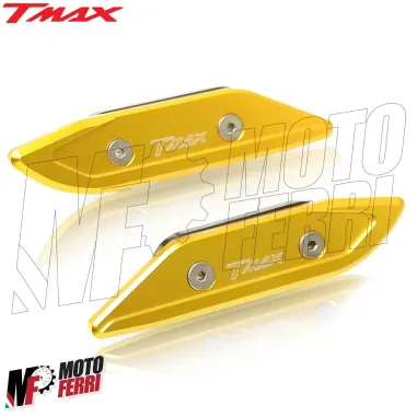 MF2589 Tappi Coperchi Specchietti Oro CNC Yamaha TMax 530 560 dal 2012 al 2021