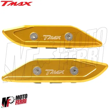 MF2589 Tappi Coperchi Specchietti Oro CNC Yamaha TMax 530 560 dal 2012 al 2021