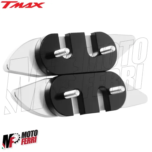 MF2589 Tappi Coperchi Specchietti Grigio CNC Yamaha TMax 530 560 dal 2012 a 2021