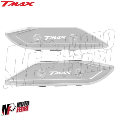 MF2589 Tappi Coperchi Specchietti Grigio CNC Yamaha TMax 530 560 dal 2012 a 2021