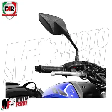 MF4500 Specchietti retrovisori FAR Nero / Carbon Look Omologati Universale Moto