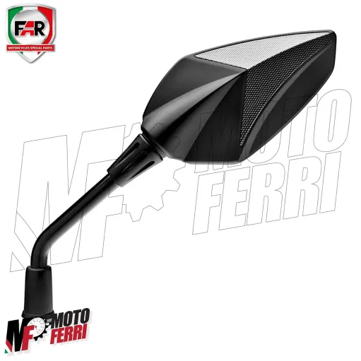 MF4500 Specchietti retrovisori FAR Nero / Carbon Look Omologati Universale Moto