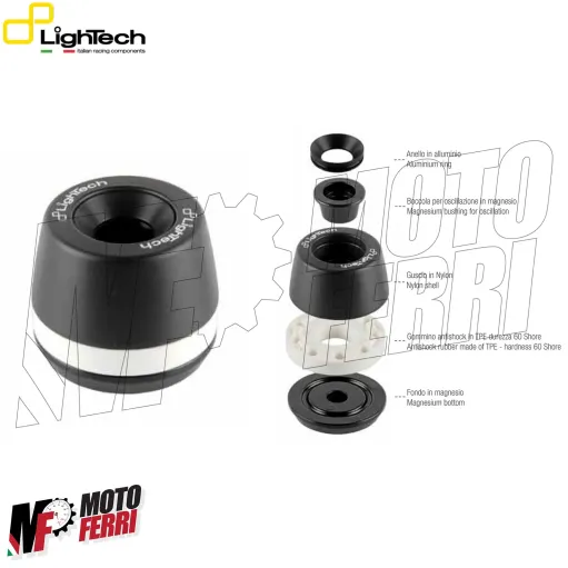 MF4505 - Tamponi Protezione Telaio Lightech per Yamaha MT-09 / SP da 2021 a 2023