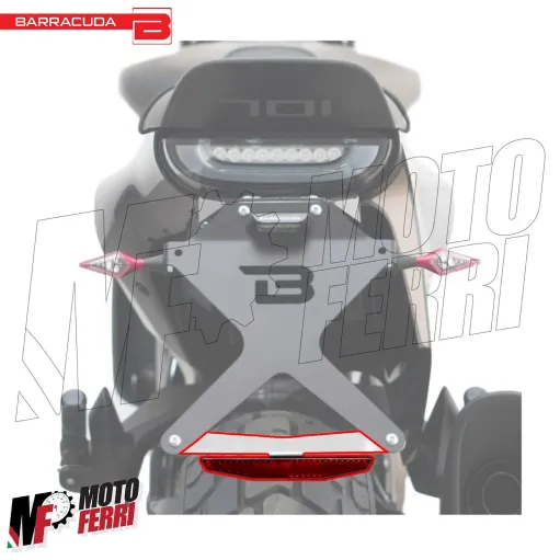 MF4506 Catadritto catarifrangente per Portatarga Moto Barracuda Universale