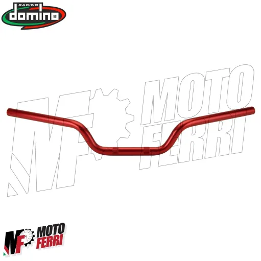 MF4507 Manubrio Alluminio Domino Rosso Piega Media 22mm Universale Moto Naked