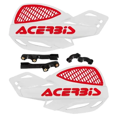 MF4515 Paramani Acerbis Uniko Vented Bianco / Rosso Universale Moto Cross Enduro