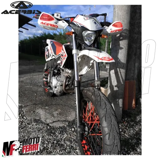 MF4515 Paramani Acerbis Uniko Vented Bianco / Rosso Universale Moto Cross Enduro