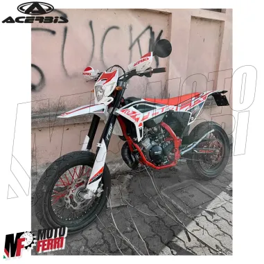 MF4515 Paramani Acerbis Uniko Vented Bianco / Rosso Universale Moto Cross Enduro