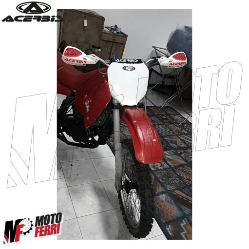 MF4515 Paramani Acerbis Uniko Vented Bianco / Rosso Universale Moto Cross Enduro