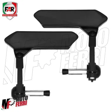 MF4518 Specchietti Bar End da Manubrio FAR F1 Nero Universale per Moto Scooter