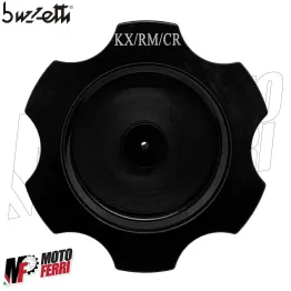 MF4523 - Tappo Serbatoio Benzina Dm 55 Buzzetti CNC Nero per Kawasaki KX / KX F 2