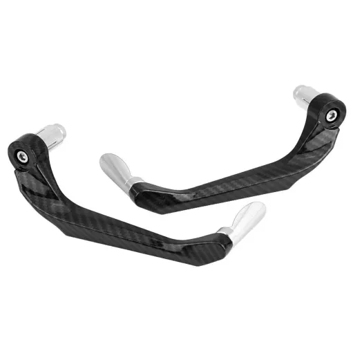 MF4531 Protezione Leva Freno Frizione Cromo Carbon Look Universale Moto Scooter