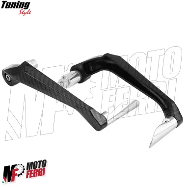 MF4531 Protezione Leva Freno Frizione Cromo Carbon Look Universale Moto Scooter