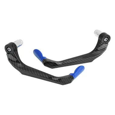 MF4533 - Protezione Leva Freno Frizione Blu Carbon Look Universale Moto Scooter