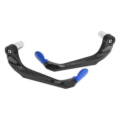 MF4533 - Protezione Leva Freno Frizione Blu Carbon Look Universale Moto Scooter