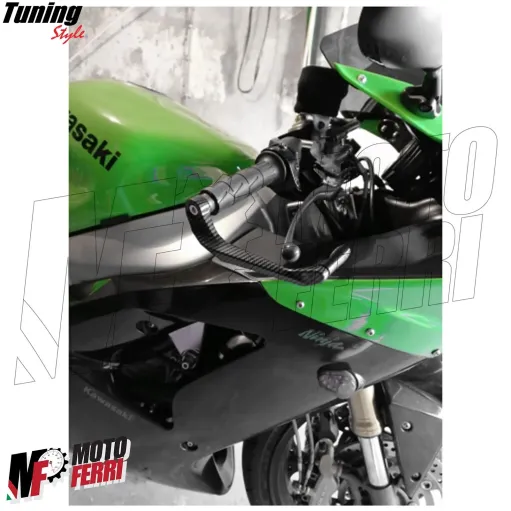 MF4530 - Protezione Leva Freno Frizione Nero Carbon Look Universale Moto Scooter