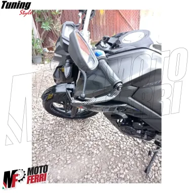 MF4530 - Protezione Leva Freno Frizione Nero Carbon Look Universale Moto Scooter