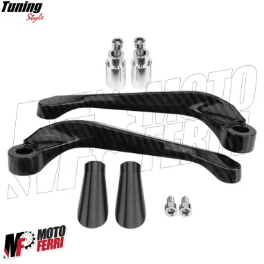 MF4530 - Protezione Leva Freno Frizione Nero Carbon Look Universale Moto Scooter