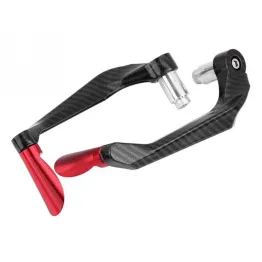 MF4531 Protezione Leva Freno Frizione Rosso Carbon Look Universale Moto Scooter
