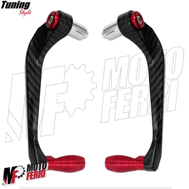 MF4532 Protezione Leva Freno Frizione Rosso Carbon Look Universale Moto Scooter