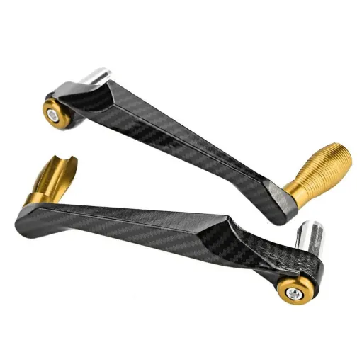 MF4534 Protezione Leva Freno Frizione Oro Carbon Look Universale Moto Scooter