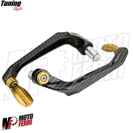 MF4534 Protezione Leva Freno Frizione Oro Carbon Look Universale Moto Scooter