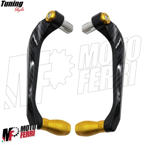 MF4534 Protezione Leva Freno Frizione Oro Carbon Look Universale Moto Scooter