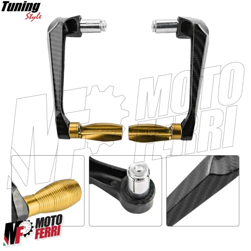MF4531 Protezione Leva Freno Frizione Oro Carbon Look Universale Moto Scooter