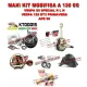 KIT MODIFICA VESPA 125 ET3 CILINDRO 130 DR ALBERO MOTORE CAMPANA CARBURATORE 19