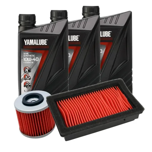 Kit Tagliando 3Lt Olio 10W40 Yamalube + Filtro Olio Aria Yamaha MT03 MT-03 660