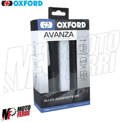 MF4318 - Manopole Oxford Avanza Nero Universale per Moto Yamaha Honda Ducati KTM