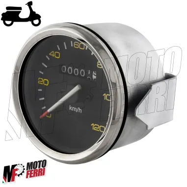 MF4544 Contachilometri Scala 120Km/h Vespa PX PE 125 150 200 Prima Serie Cromato