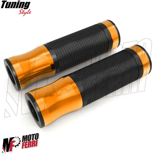 MF4550 - Coppia Manopole S-Line Nero / Gold Bronze Universale Scooter