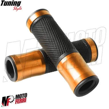MF4550 - Coppia Manopole S-Line Nero / Gold Bronze Universale Scooter