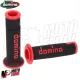MF4559 - Manopole Domino A450 Nero/Rosso Universale Moto MV Honda Ducati Yamaha