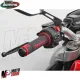 MF4559 - Manopole Domino A450 Nero/Rosso Universale Moto MV Honda Ducati Yamaha