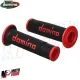 MF4559 - Manopole Domino A450 Nero/Rosso Universale Moto MV Honda Ducati Yamaha