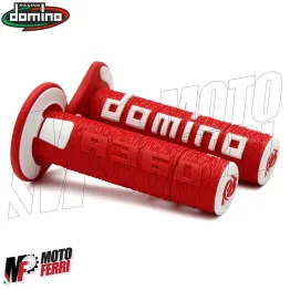 MF4561 Manopole Domino A360 Rosso / Bianco Universali Cross Honda Gasgas KTM 2